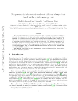 Nonparametric inference of stochastic differential equations based on
  the relative entropy rate