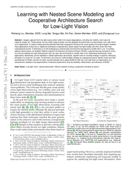 Learning with Nested Scene Modeling and Cooperative Architecture Search
  for Low-Light Vision