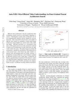 Auto-X3D: Ultra-Efficient Video Understanding via Finer-Grained Neural
  Architecture Search