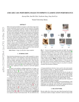Amicable Aid: Perturbing Images to Improve Classification Performance