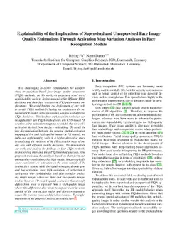 Explainability of the Implications of Supervised and Unsupervised Face
  Image Quality Estimations Through Activation Map Variation Analyses in Face
  Recognition Models