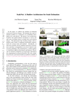 ScaleNet: A Shallow Architecture for Scale Estimation