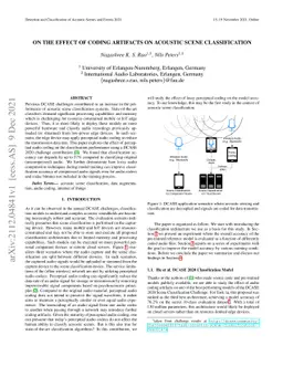 On The Effect Of Coding Artifacts On Acoustic Scene Classification