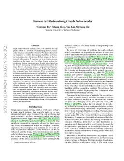 Siamese Attribute-missing Graph Auto-encoder