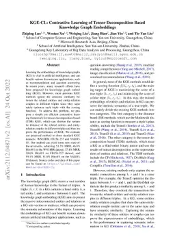 KGE-CL: Contrastive Learning of Tensor Decomposition Based Knowledge
  Graph Embeddings