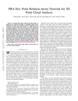 PRA-Net: Point Relation-Aware Network for 3D Point Cloud Analysis