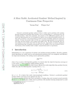 A More Stable Accelerated Gradient Method Inspired by Continuous-Time
  Perspective