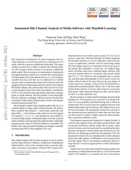 Automated Side Channel Analysis of Media Software with Manifold Learning