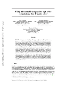 A fully-differentiable compressible high-order computational fluid
  dynamics solver