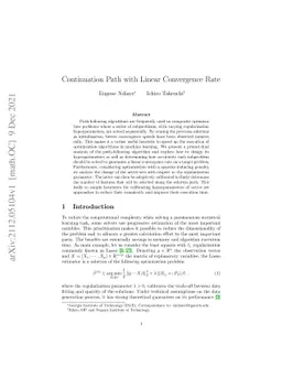 Continuation Path with Linear Convergence Rate