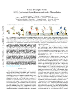 Neural Descriptor Fields: SE(3)-Equivariant Object Representations for
  Manipulation