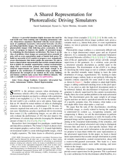 A Shared Representation for Photorealistic Driving Simulators