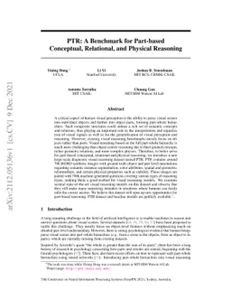 PTR: A Benchmark for Part-based Conceptual, Relational, and Physical
  Reasoning