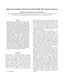 Edge-aware Guidance Fusion Network for RGB Thermal Scene Parsing