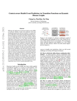 Context-aware Health Event Prediction via Transition Functions on
  Dynamic Disease Graphs