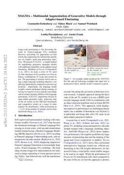 MAGMA -- Multimodal Augmentation of Generative Models through
  Adapter-based Finetuning