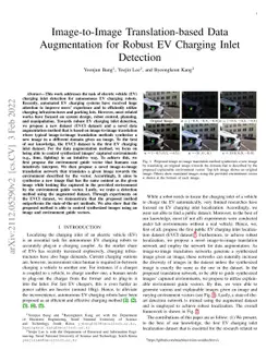 Image-to-Image Translation-based Data Augmentation for Robust EV
  Charging Inlet Detection