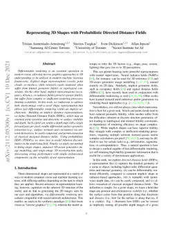 Representing 3D Shapes with Probabilistic Directed Distance Fields