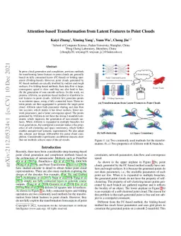 Attention-based Transformation from Latent Features to Point Clouds