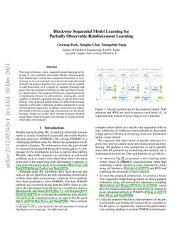Blockwise Sequential Model Learning for Partially Observable
  Reinforcement Learning