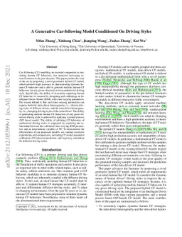 A Generative Car-following Model Conditioned On Driving Styles
