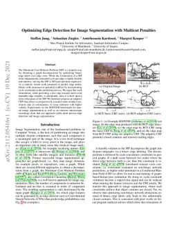 Optimizing Edge Detection for Image Segmentation with Multicut Penalties