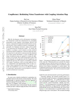 Couplformer:Rethinking Vision Transformer with Coupling Attention Map