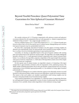 Beyond Parallel Pancakes: Quasi-Polynomial Time Guarantees for
  Non-Spherical Gaussian Mixtures