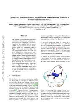 DronePose: The identification, segmentation, and orientation detection
  of drones via neural networks