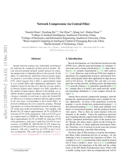 Network Compression via Central Filter