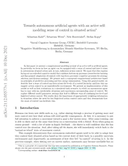 Towards autonomous artificial agents with an active self: modeling sense
  of control in situated action