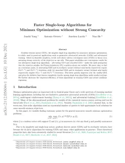 Faster Single-loop Algorithms for Minimax Optimization without Strong
  Concavity