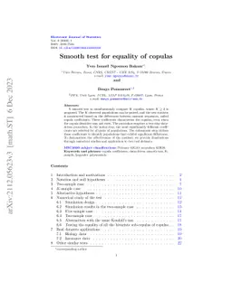 Smooth test for equality of copulas