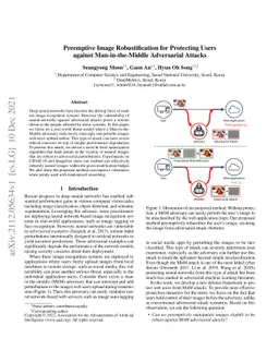 Preemptive Image Robustification for Protecting Users against
  Man-in-the-Middle Adversarial Attacks