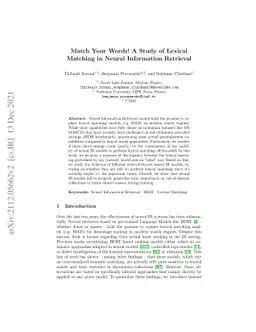 Match Your Words! A Study of Lexical Matching in Neural Information
  Retrieval