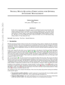 Neural Multi-Quantile Forecasting for Optimal Inventory Management