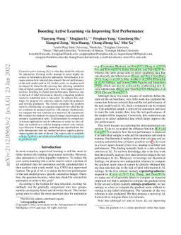 Boosting Active Learning via Improving Test Performance
