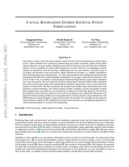 Causal Knowledge Guided Societal Event Forecasting