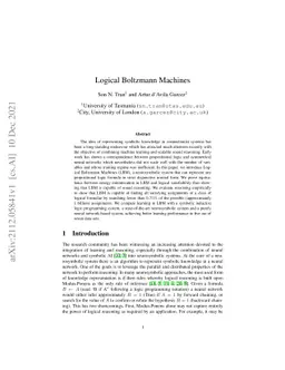Logical Boltzmann Machines