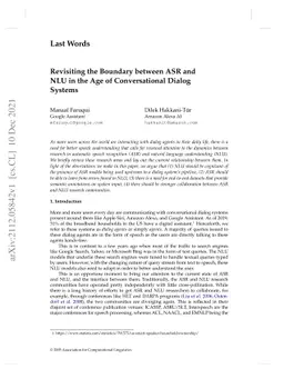 Revisiting the Boundary between ASR and NLU in the Age of Conversational
  Dialog Systems