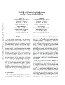 SLOSH: Set LOcality Sensitive Hashing via Sliced-Wasserstein Embeddings