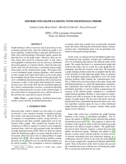 Distributed Graph Learning with Smooth Data Priors