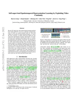 Self-supervised Spatiotemporal Representation Learning by Exploiting
  Video Continuity