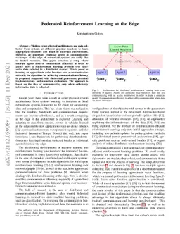 Federated Reinforcement Learning at the Edge