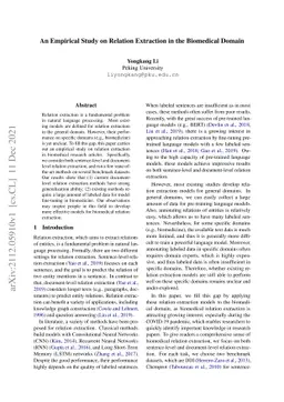 An Empirical Study on Relation Extraction in the Biomedical Domain