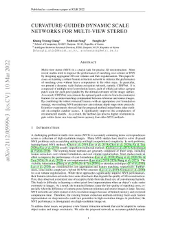 Curvature-guided dynamic scale networks for Multi-view Stereo