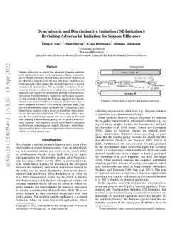 Deterministic and Discriminative Imitation (D2-Imitation): Revisiting
  Adversarial Imitation for Sample Efficiency