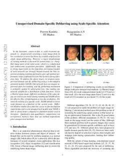 Unsupervised Domain-Specific Deblurring using Scale-Specific Attention