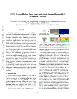 BIPS: Bi-modal Indoor Panorama Synthesis via Residual Depth-aided
  Adversarial Learning