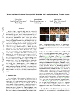 Attention based Broadly Self-guided Network for Low light Image
  Enhancement